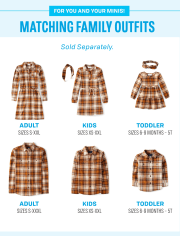 Boys Matching Family Plaid Flannel Button Up Shirt