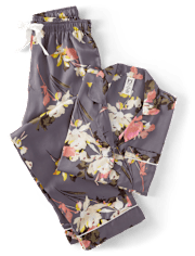 Womens Print Satin Pajamas