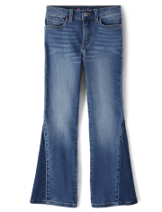 Girls Pieced Flare Jeans