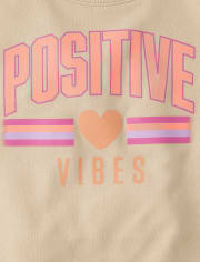 Girls Positive Vibes Fleece Sweatshirt