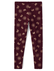 Girls Glitter Butterfly Leggings