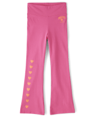 Girls Positive Vibes High Rise Flare Leggings