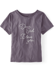 Camiseta para dormir con estampado gráfico para mujer