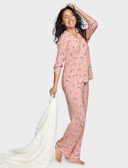 Pijamas de modal champán para mujer