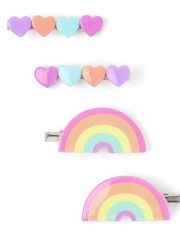Girls Rainbow Hair Clip 4-Pack