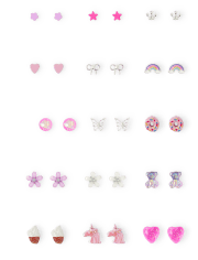 Girls Unicorn Earrings 15-Pack