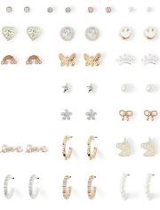 Girls Unicorn Earrings 20-Pack