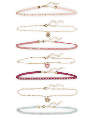 Girls Butterfly Choker 7-Pack