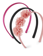 Paquete de 3 diademas florales para niñas pequeñas