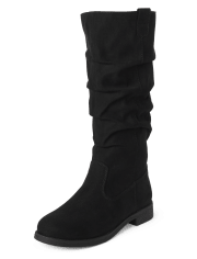 Girls Slouch Faux Suede Tall Boots