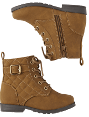 Toddler Girls Quilted Lace Up Boots