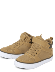 Toddler Boys Contrast Cuff High Top Sneakers