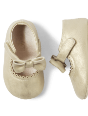 Baby Girls Metallic Bow Ballet Flats