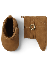 Baby Girls Flower Buckle Boots