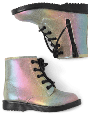 Toddler Girls Rainbow Lace-Up Boots