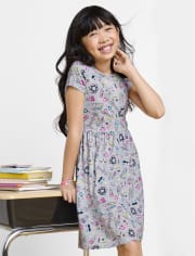 Girls Science Doodle Everyday Dress