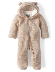 Nid d'ange sherpa bébé ours unisexe