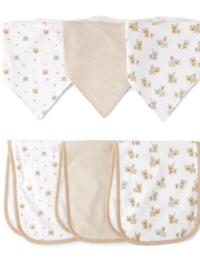 Baby Bear Bib And Burp Cloth 6-Piece Set