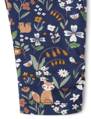Pack de 2 leggings con volantes y estampado de zorro floral para bebé niña