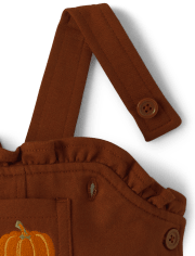 Baby Girls Pumpkin 2-Piece Playwear Set