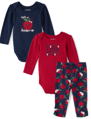 Baby Girls Apple 3-Piece Playwear Set