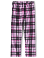 Girls Plaid Fleece Pajama Pants