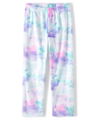 Teen Girls Tie Dye Cozy Fleece Pajama Shorts