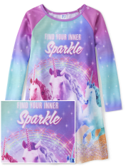Girls Ombre Unicorn Nightgown