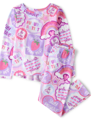 Pijama con parches positivos para niña