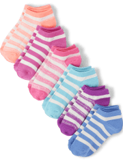 Girls Super Soft Striped Ankle Socks