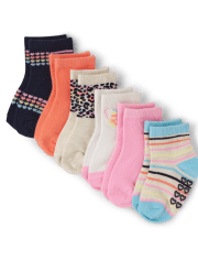 Baby And Toddler Girls Rainbow Midi Socks 6-Pack