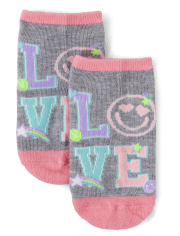 Girls Doodle Super Soft Ankle Socks 6-Pack