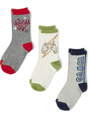 Boys Gamer Crew Socks 6-Pack