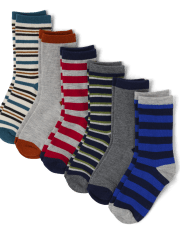 Calcetines deportivos a rayas para niño, paquete de 6