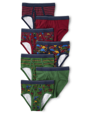 Boys Dino Brief Underwear 7-Pack