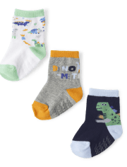 Calcetines midi Dino para bebé niño, paquete de 6