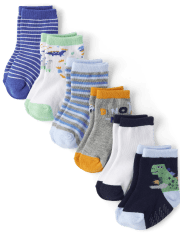 Calcetines midi Dino para bebé niño, paquete de 6