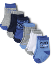 Calcetines midi de camuflaje para bebé niño, paquete de 6