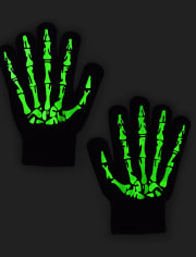 Boys Glow Skeleton Texting Gloves 2-Pack