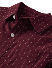 Chemise boutonnée en popeline à pois pour garçon