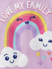 Baby And Toddler Girls Love My Family Graphic Tee