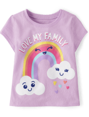 Baby And Toddler Girls Love My Family Graphic Tee