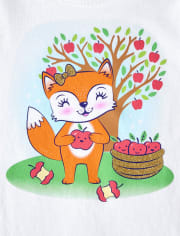 Baby And Toddler Girls Apple Tree  Graphic Tee