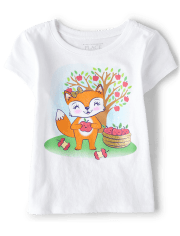 Baby And Toddler Girls Apple Tree  Graphic Tee