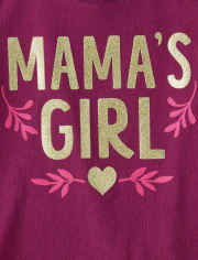 Camiseta con gráfico Mama's Girl para bebés y niñas pequeñas