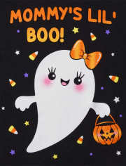 Baby And Toddler Girls Glow Mommy's Lil' Boo Graphic Tee