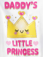 Baby And Toddler Girls Daddy's Princess Graphic Tee