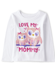 Baby And Toddler Girls Love My Mommy Graphic Tee