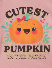 Baby And Toddler Cutest Pumpkin Graphic Tee