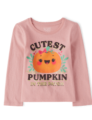 Baby And Toddler Cutest Pumpkin Graphic Tee
